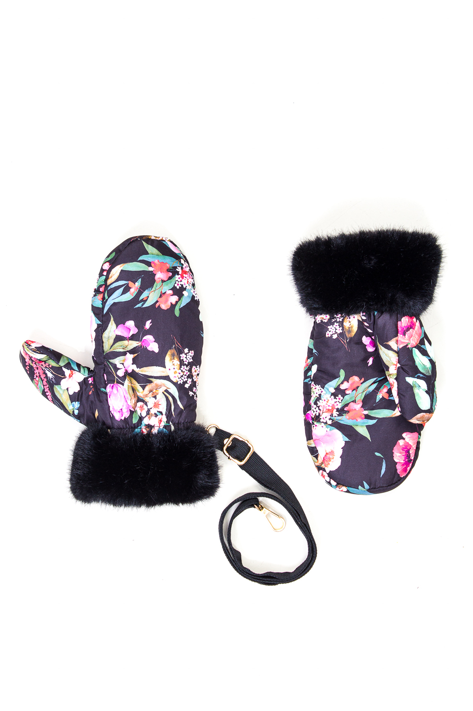 GUANTI PIUMINO STAMPATO 100% POLYESTERE, TG UNICA - FLOWER